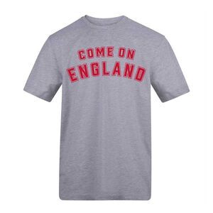 England Unisex Adult England World Cup Graphic Print Cotton Blend T-Shirt / Gray